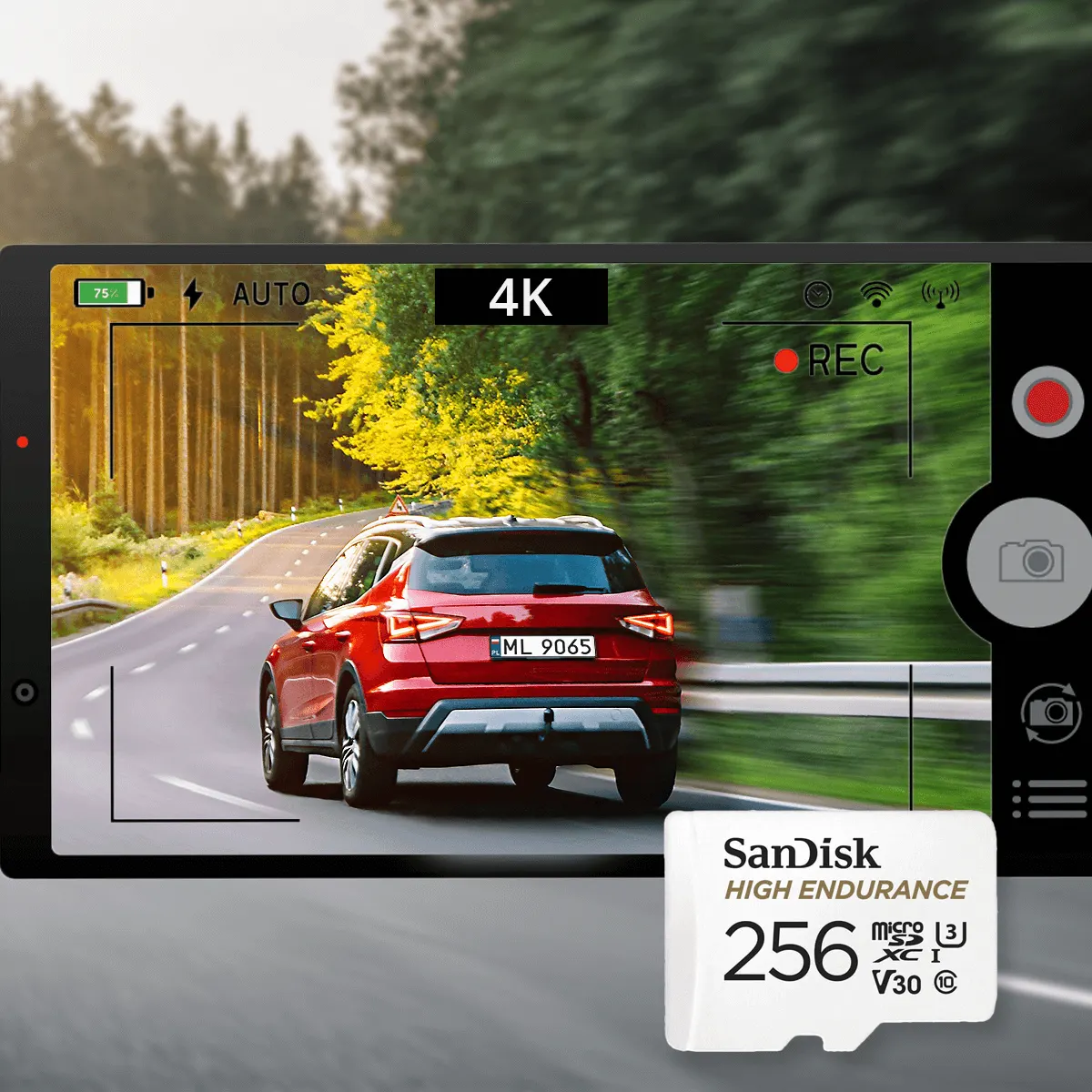 Karta pamięci 256GB micro SDXC SanDisk High Endurance Klasa 10 U3