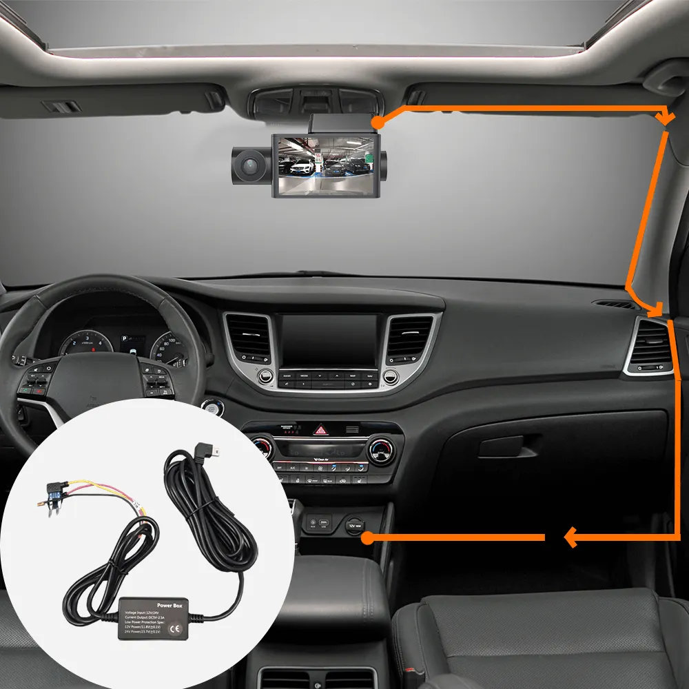 Adapter zasilania mini-USB do Kamery Samochodowej