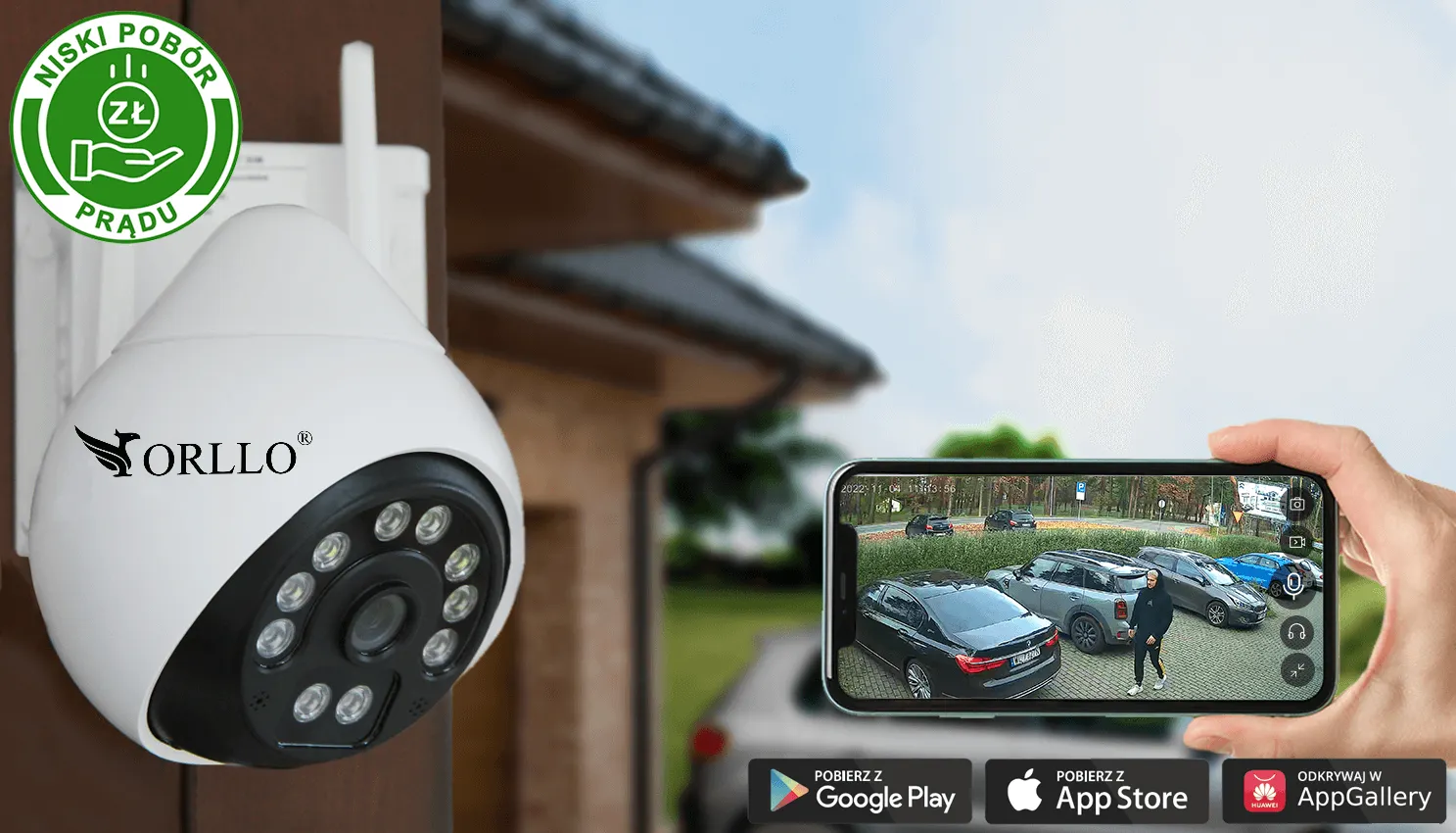 Kamera Zewnętrzna Obrotowa GSM na Kartę SIM ORLLO Z17