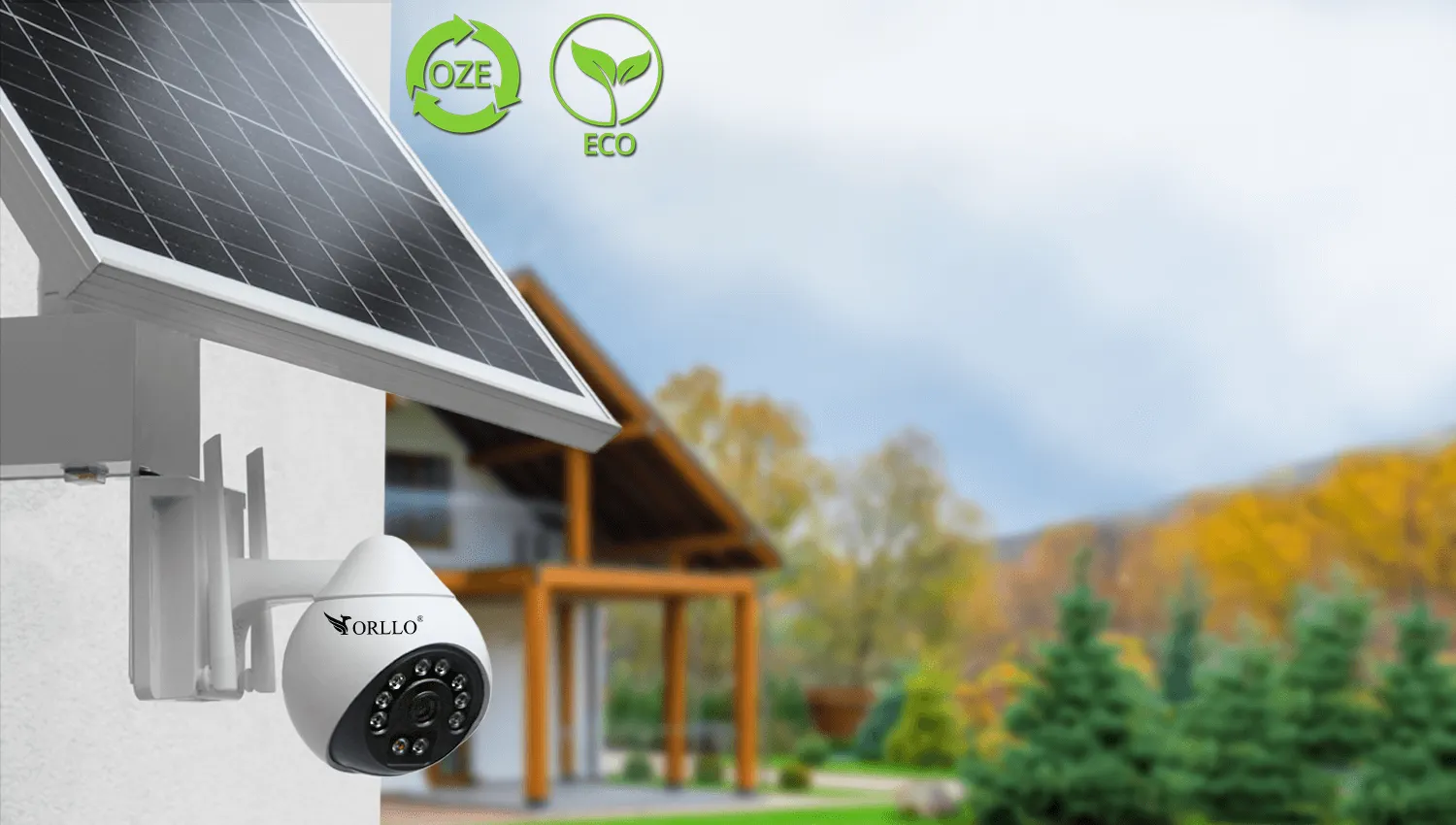 Kamera Zewnętrzna GSM ORLLO Z17 z Panelem Fotowoltaicznym SM6030