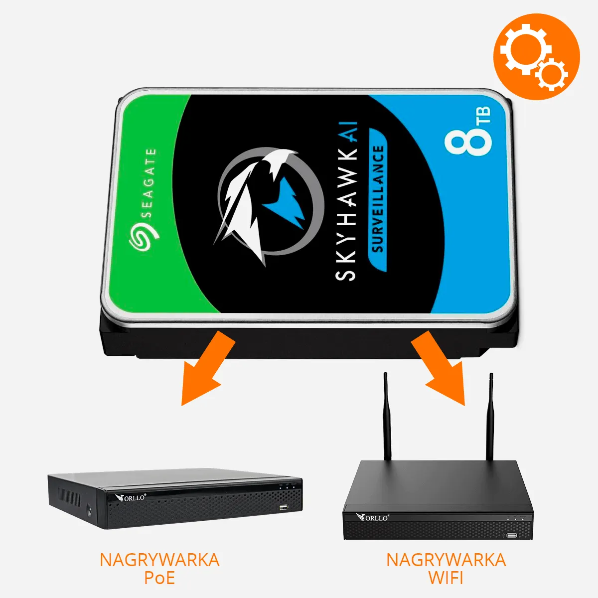 Twardy Dysk HDD 8TB do Rejestrator&oacute;w NVR ORLLO