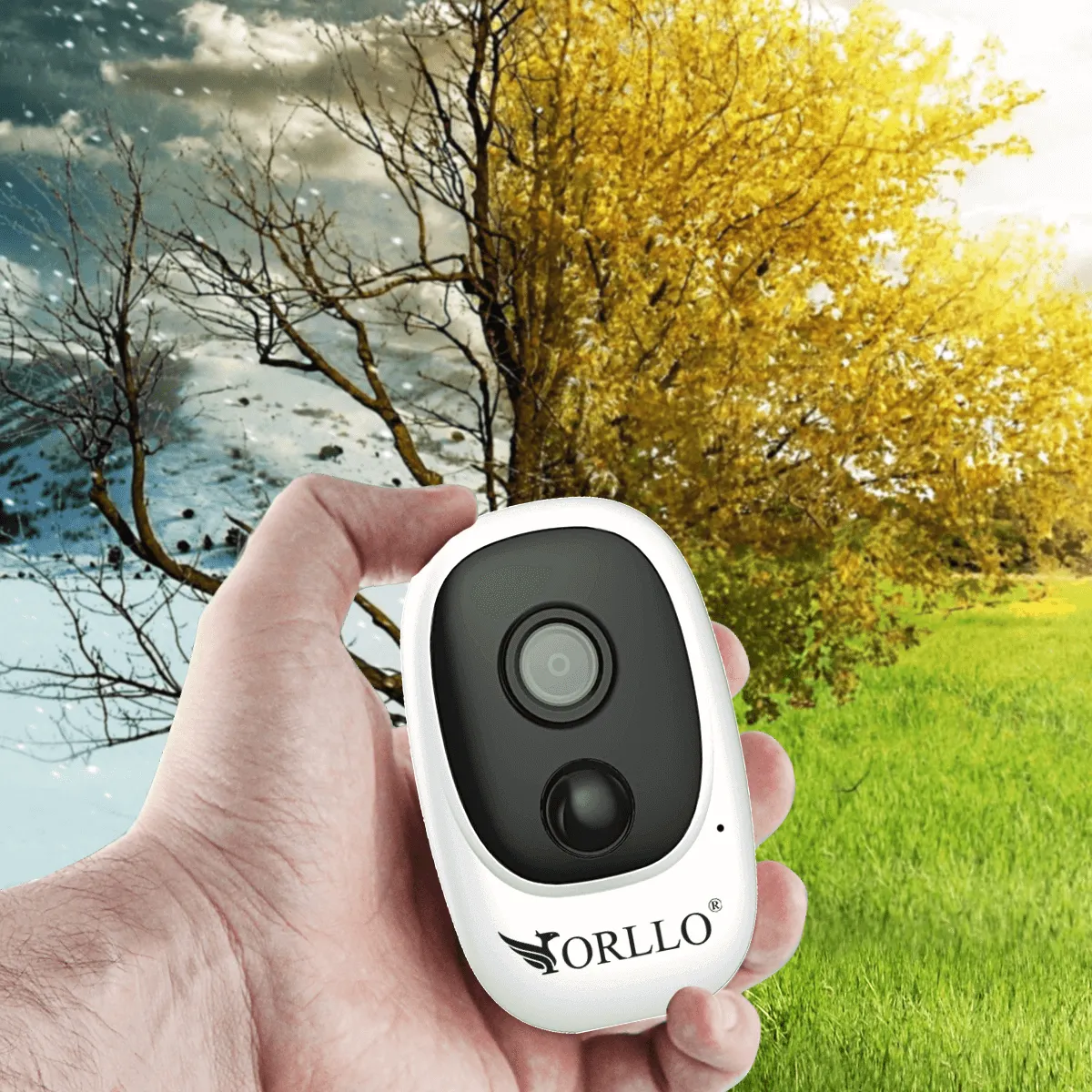 Kamera Zewnętrzna Fotopułapka WiFi ORLLO E2 PRO Biała