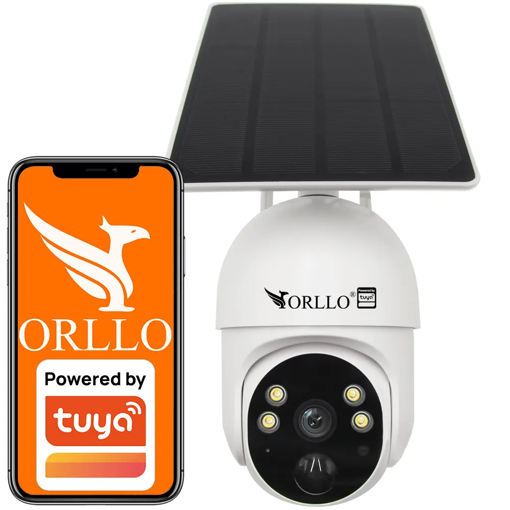 kamera orllo tz-1 orllo.pl kamera z panelem solarnym kamera fotowoltaiczna kamera do samodzielnego montażu z aplikacją tuya kamera na baterie bez przewodów i stałego zasilania kamera zewnętrzna obrotowa 4g lte gsm na kartę sim z aplikacją w języku polskim