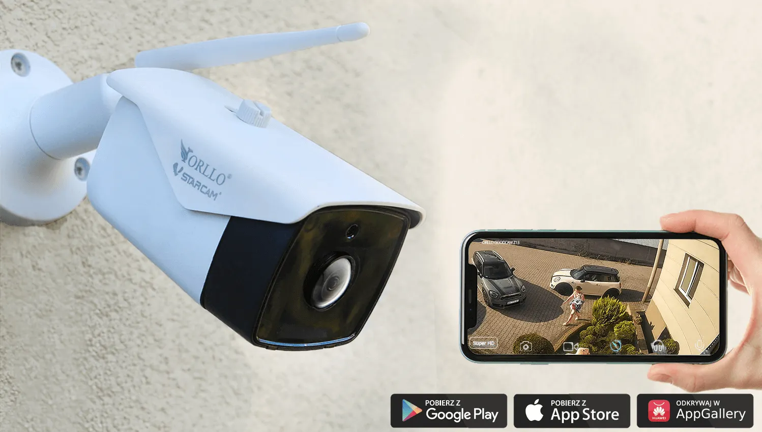 Kamera Zewnętrzna WiFi IP POE 180 stopni ORLLO Z13 OUTLET IDEALNY