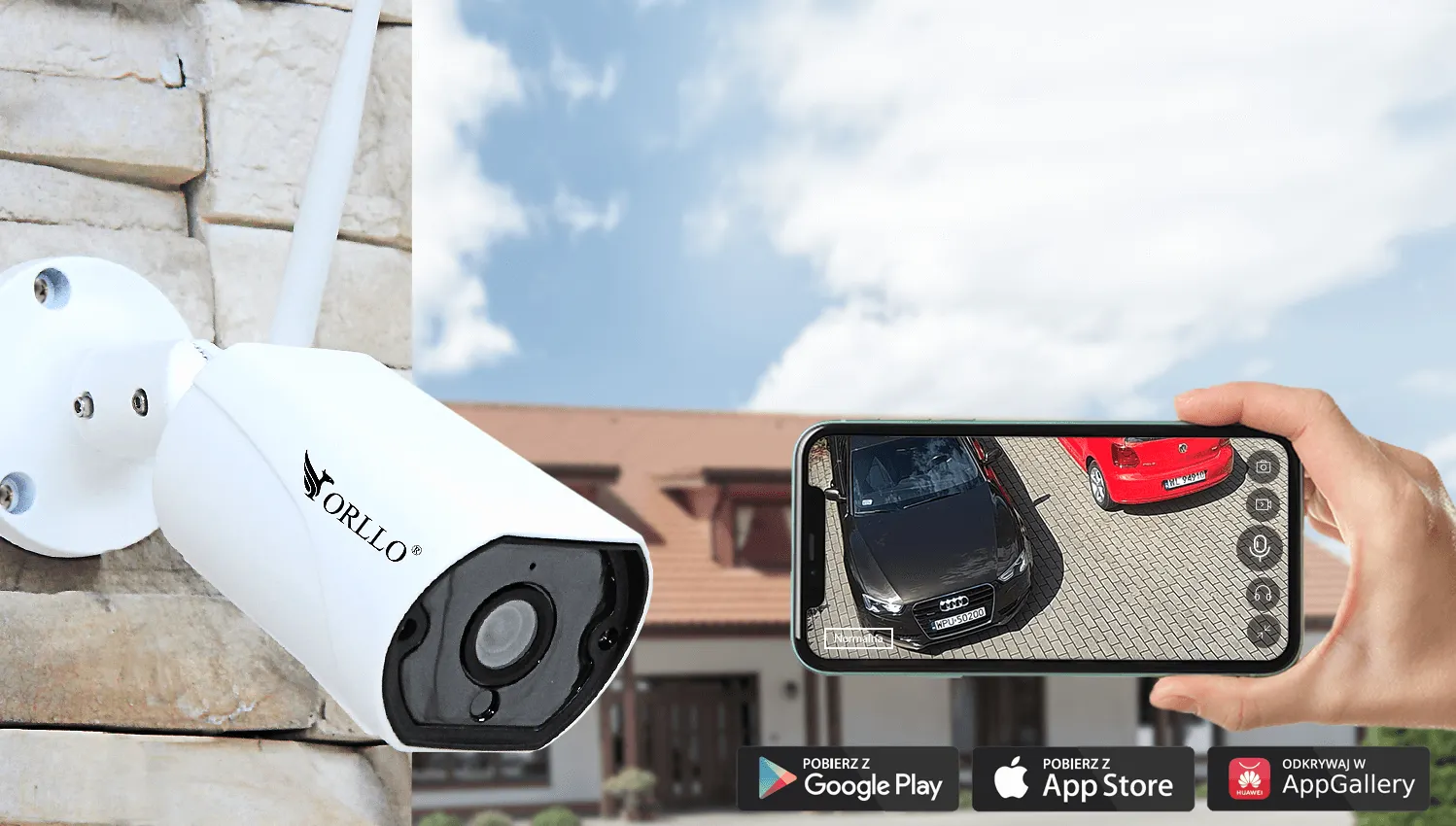 Kamera Zewnętrzna WiFi IP Bezprzewodowa 3Mpx ORLLO Z1 PRO OUTLET BDB