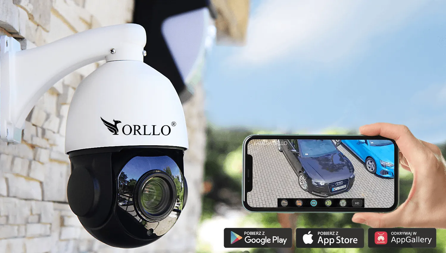 Kamera Zewnętrzna POE IP  Obrotowa ZOOM x22 ORLLO R2 