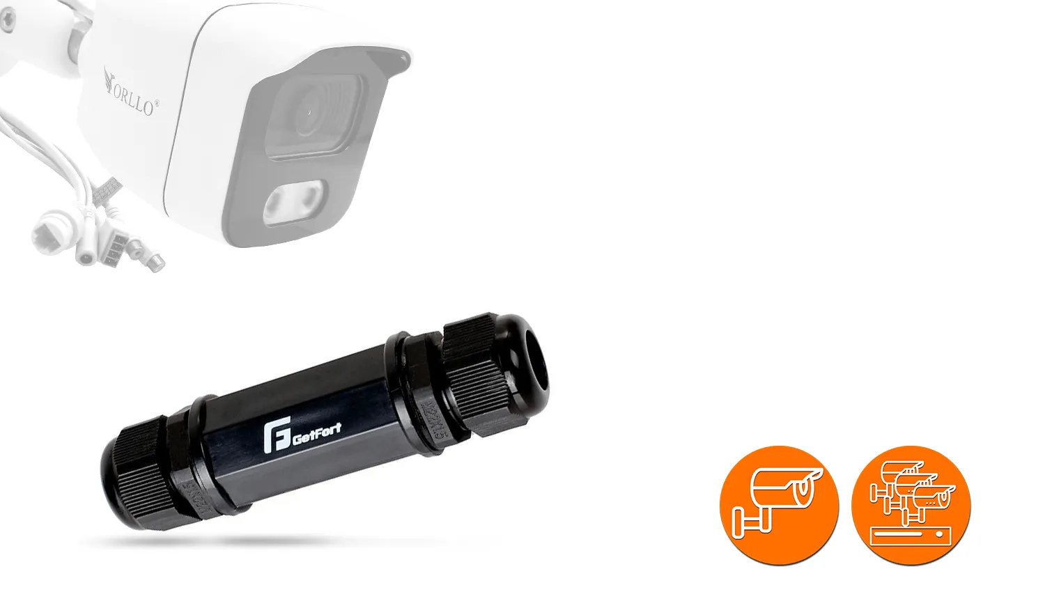 Łącznik zewnętrzny kabli sieciowych Rj45 Getfort