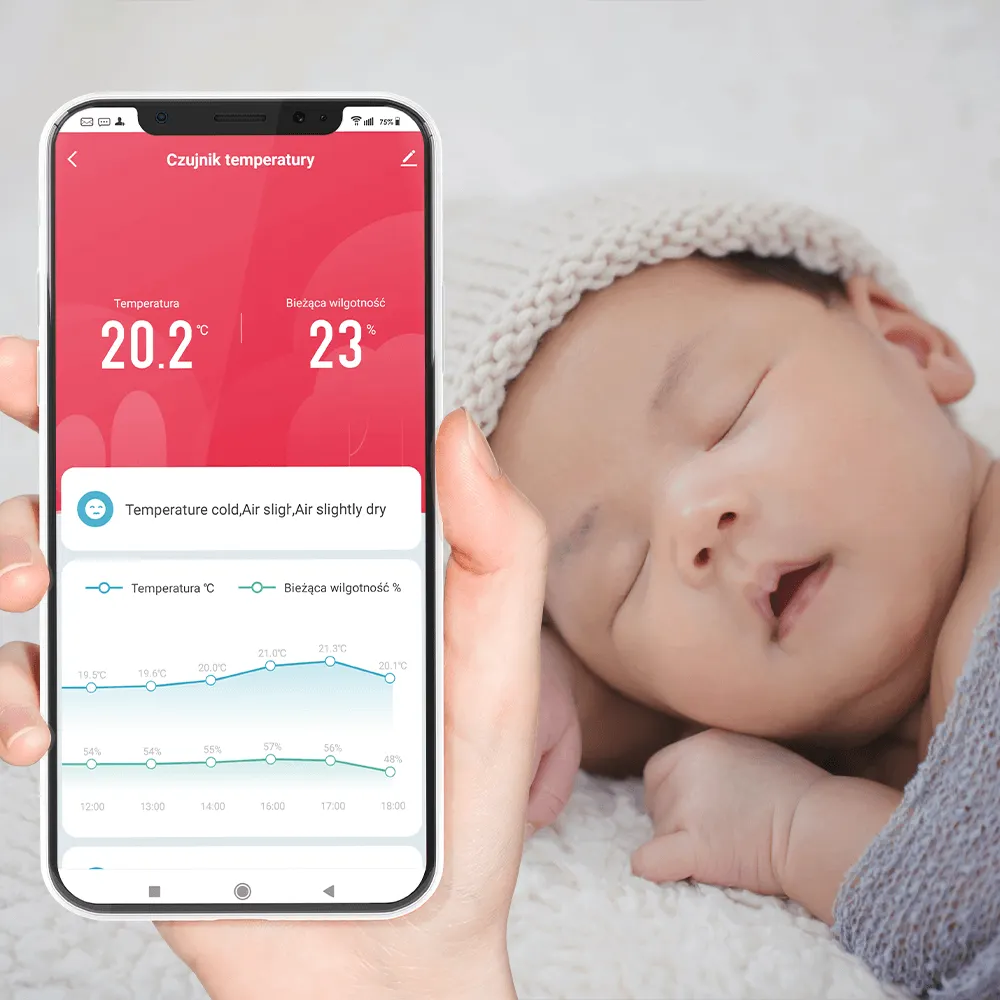 Czujnik Temperatury i Wilgoci WiFi ORLLO TUYA