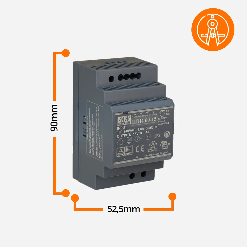 DIN ZASILACZ IMPULSOWY NA SZYNĘ