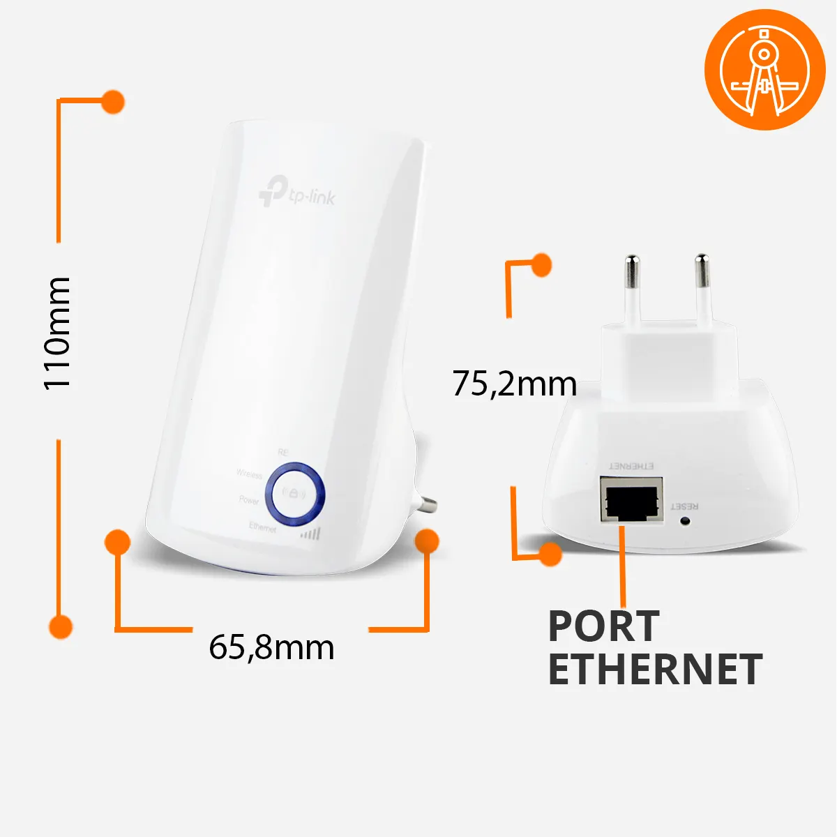 Uniwersalny Repeater Wzmacniacz Wi-Fi 300Mb/s