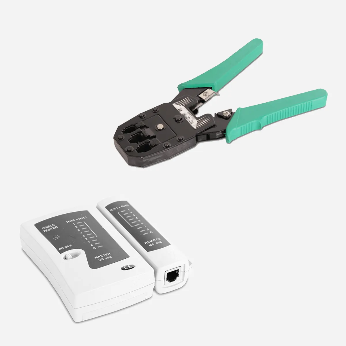 Zestaw Zaciskacz Wtyk&oacute;w Rj-45, Tester Sieciowy, Ściągacz