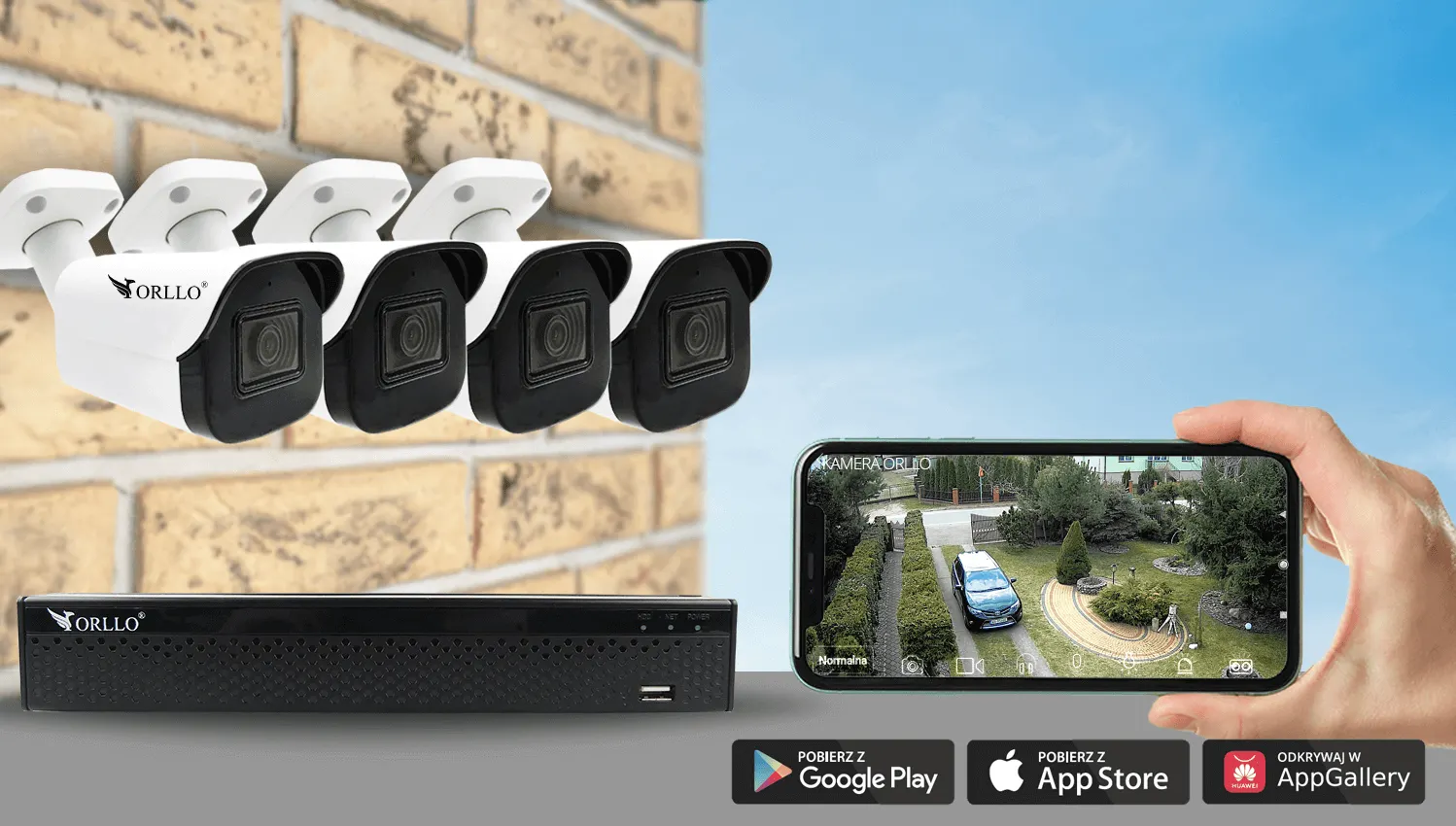 Zestaw do Monitoringu CCTV POE 4 Kamery 8Mpx ORLLO POESET 3