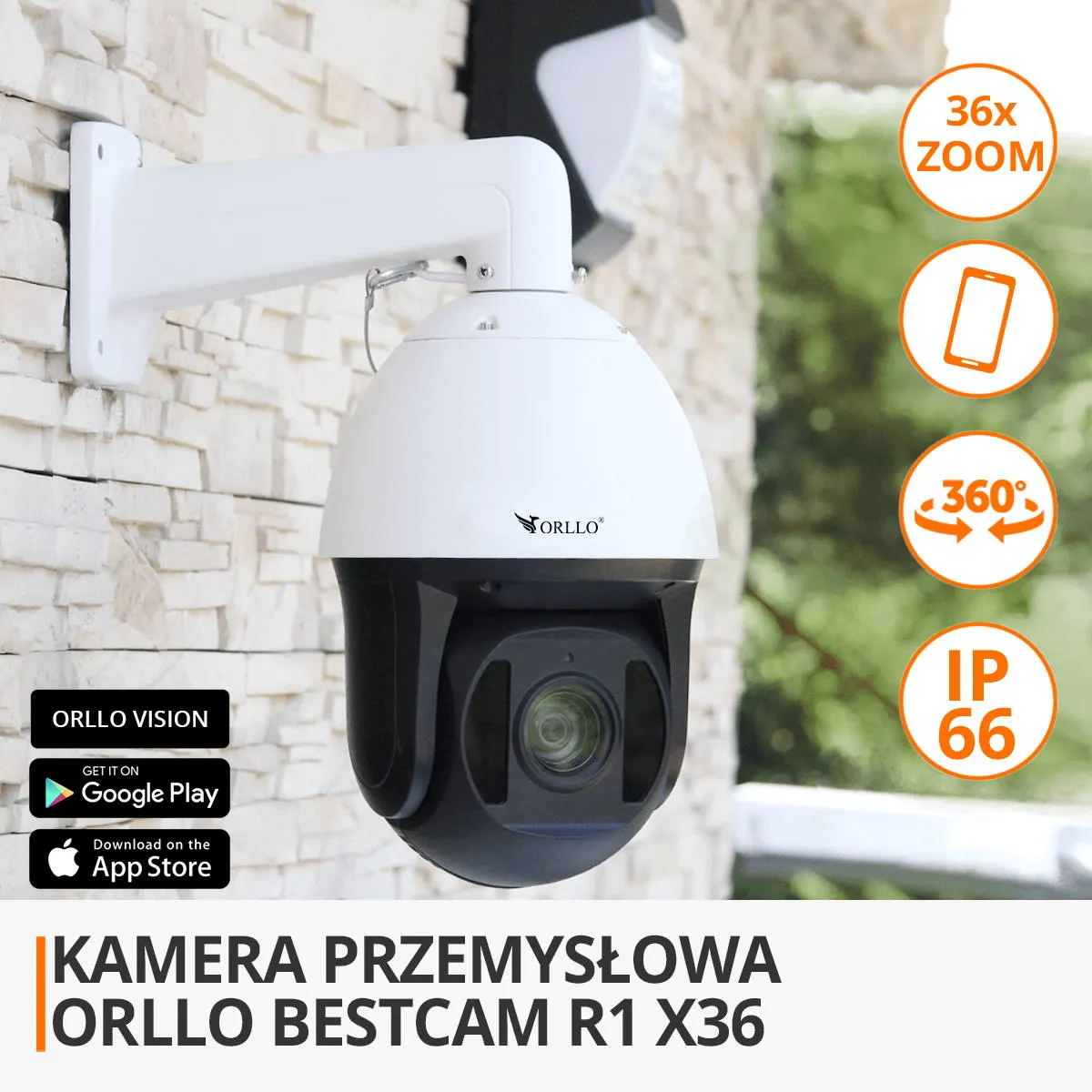 Kamera przemysłowa główna 36x orllo