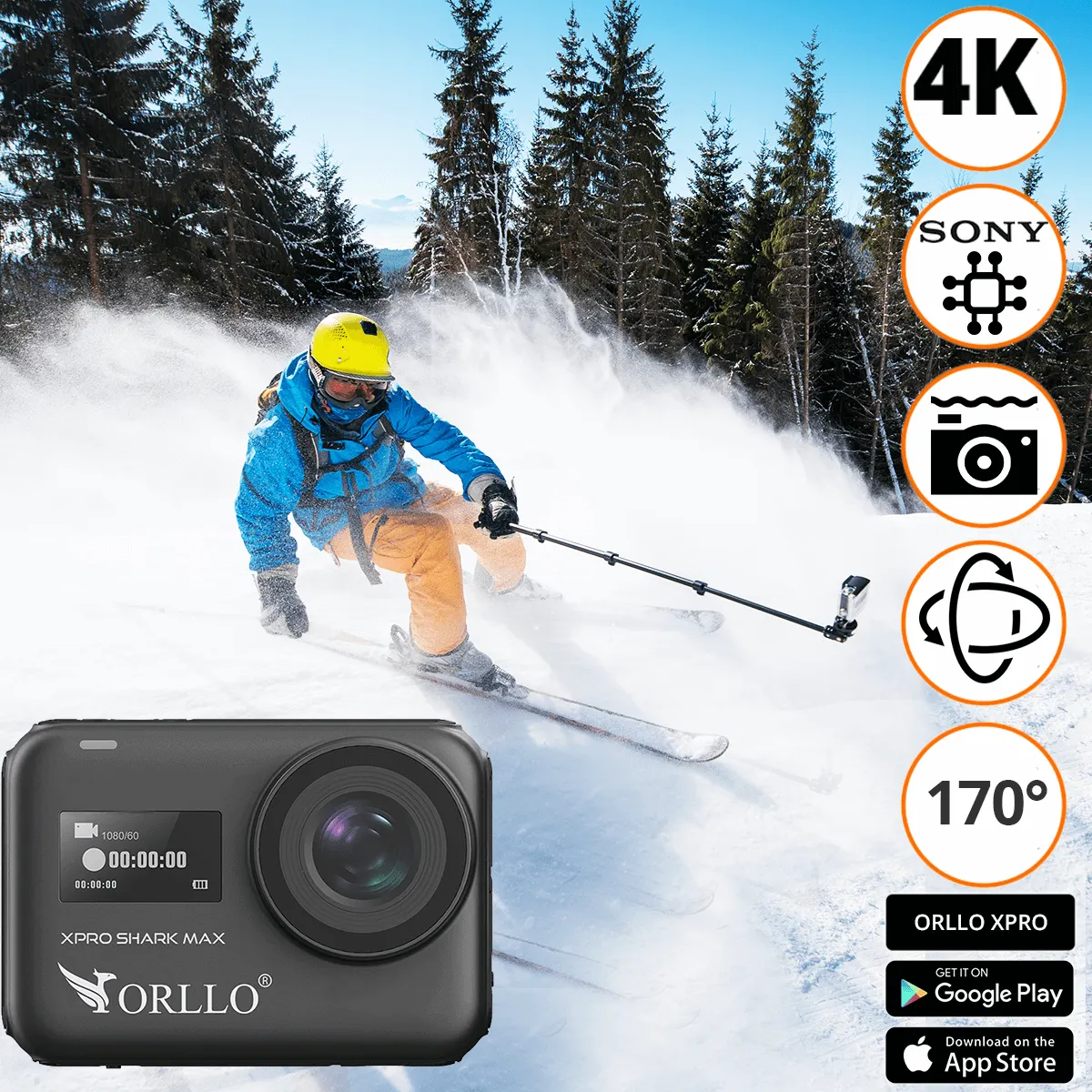 Kamera sportowa 4K xpro shark max funkcje4