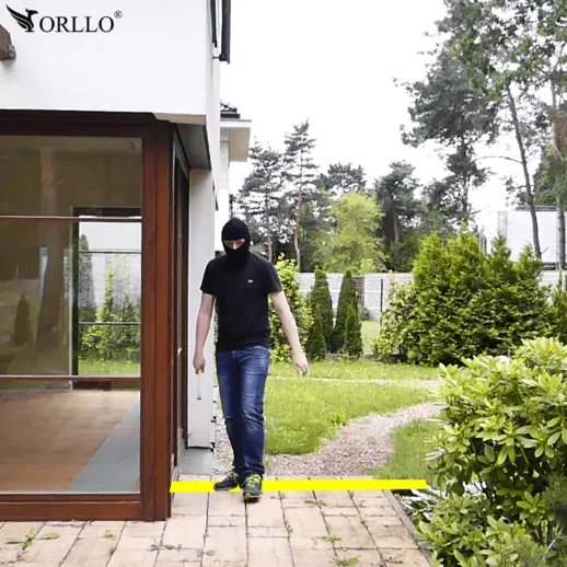 linia -ruchu alarm kamera